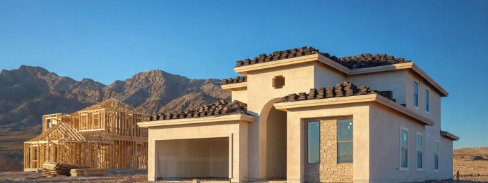 New construction home going up in an El Paso subdivision